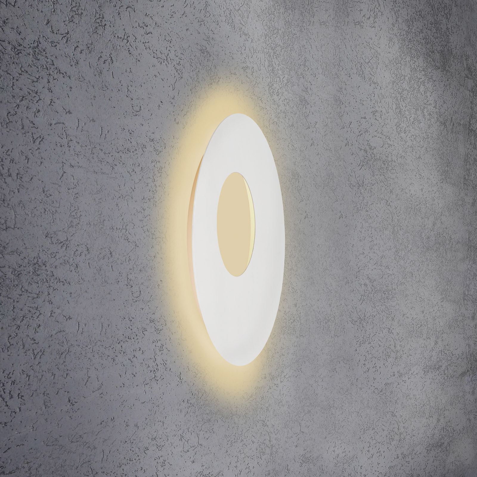 Escale Blade Open LED-væglampe, hvid, Ø 59 cm