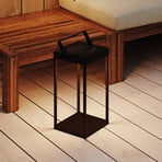 LED solar lantern Pure, black, USB, metal, height 42 cm