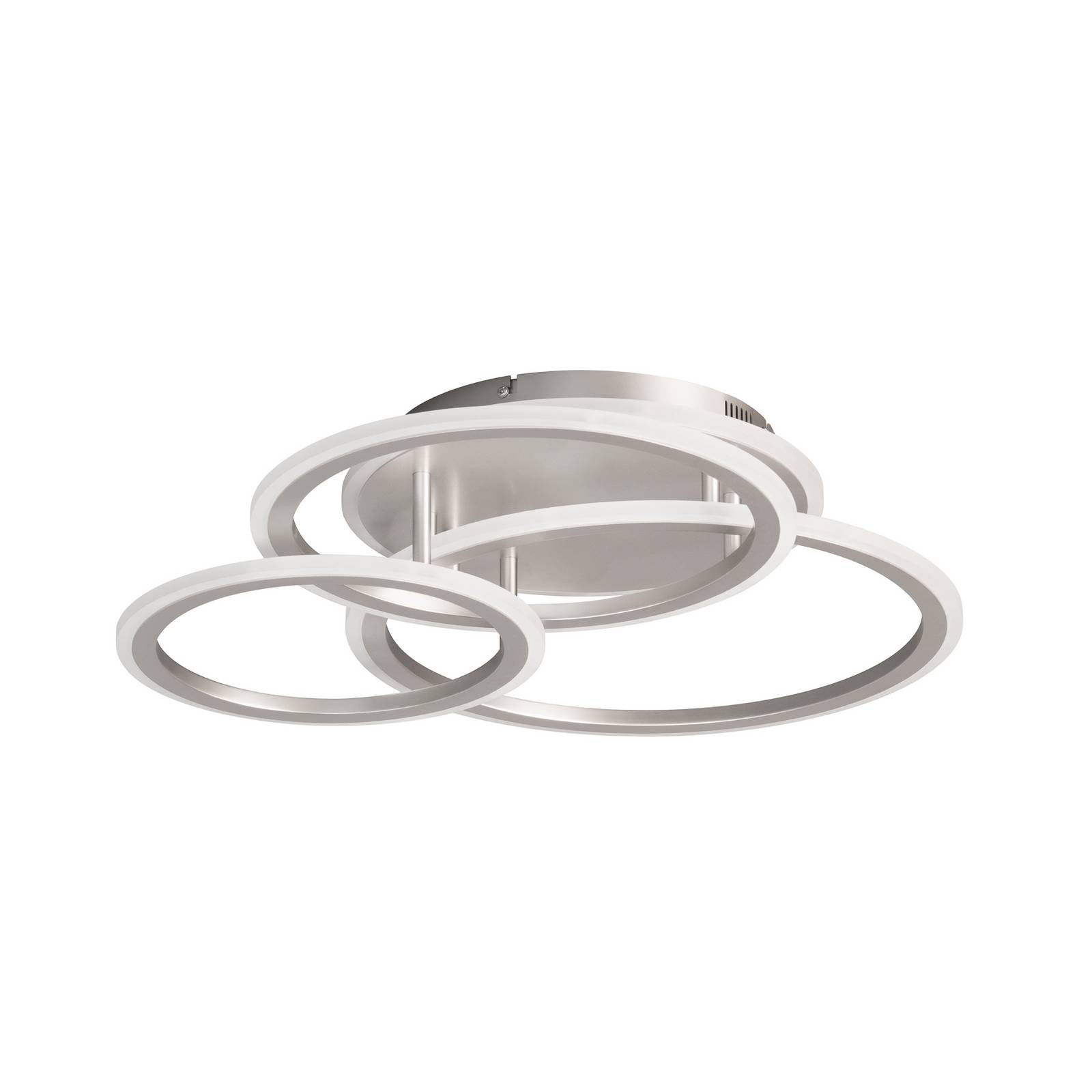 FISCHER & HONSEL LED stropní svítidlo GELDER, nikl, 60x51 cm, dálkové ovládání RGBW