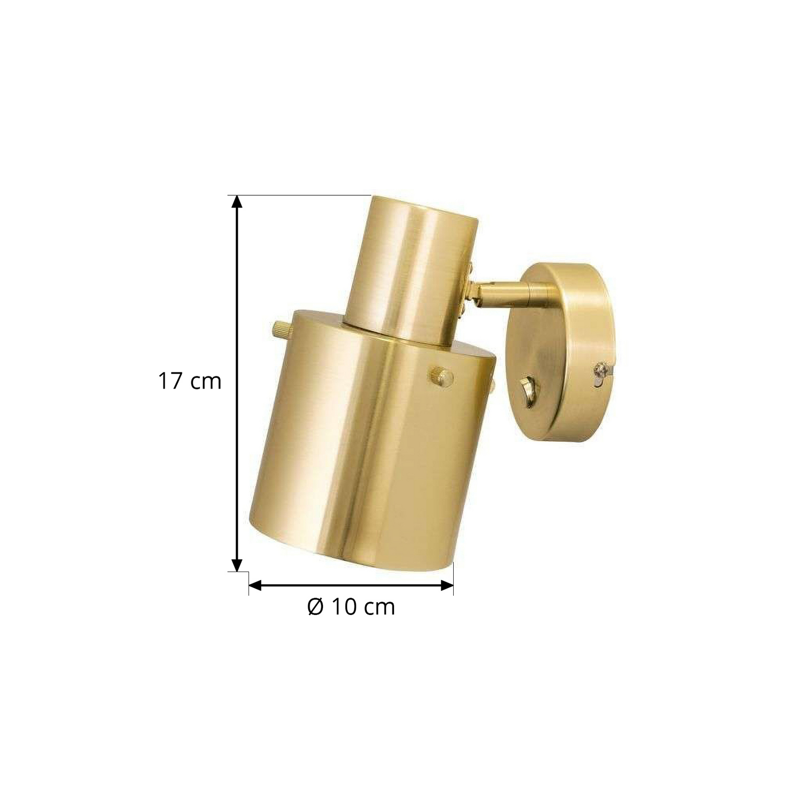Clark 1 applique con spina, ottone - Globen Lighting