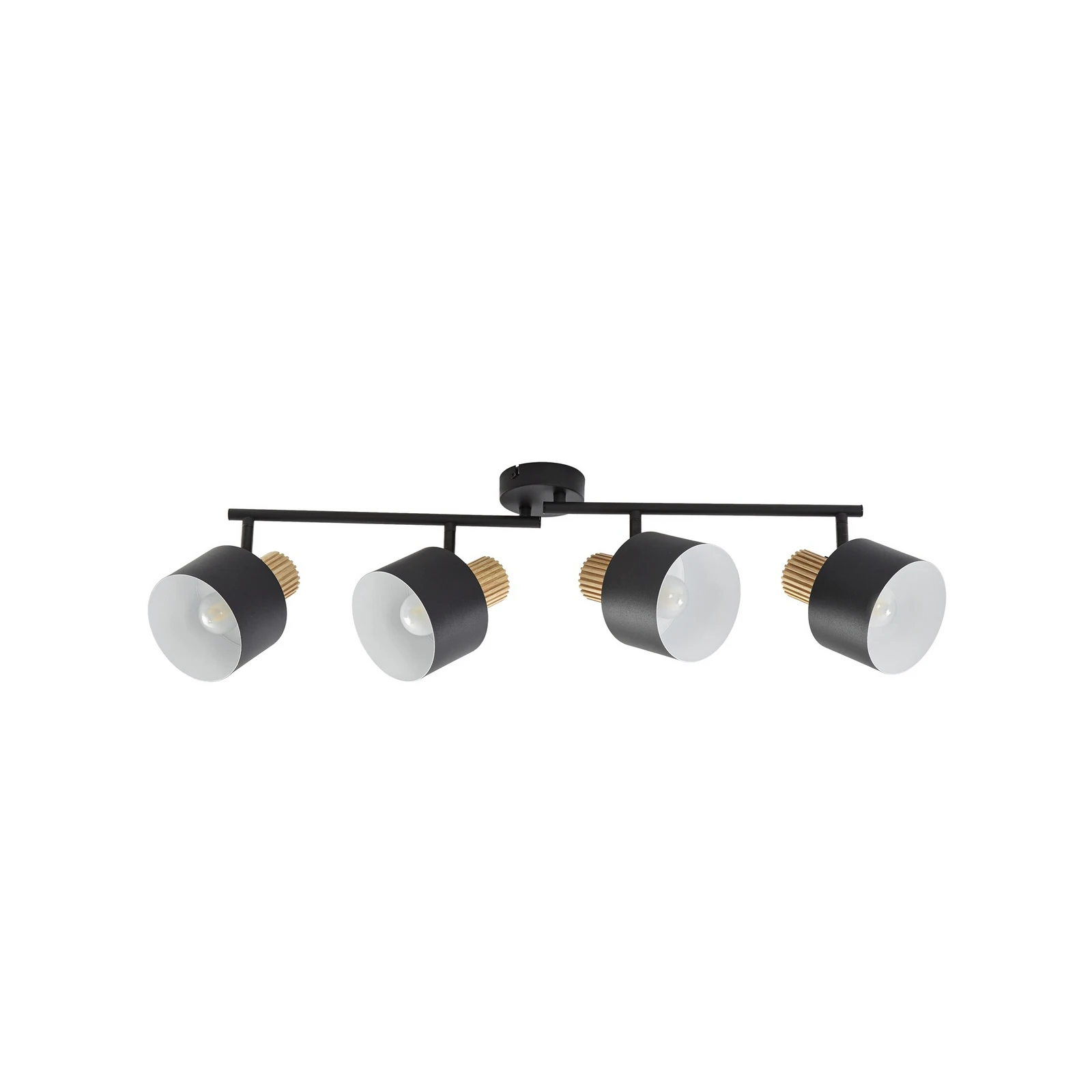 Spot de tavan Lindby Lenja, cu 4 becuri, negru, E14, metal