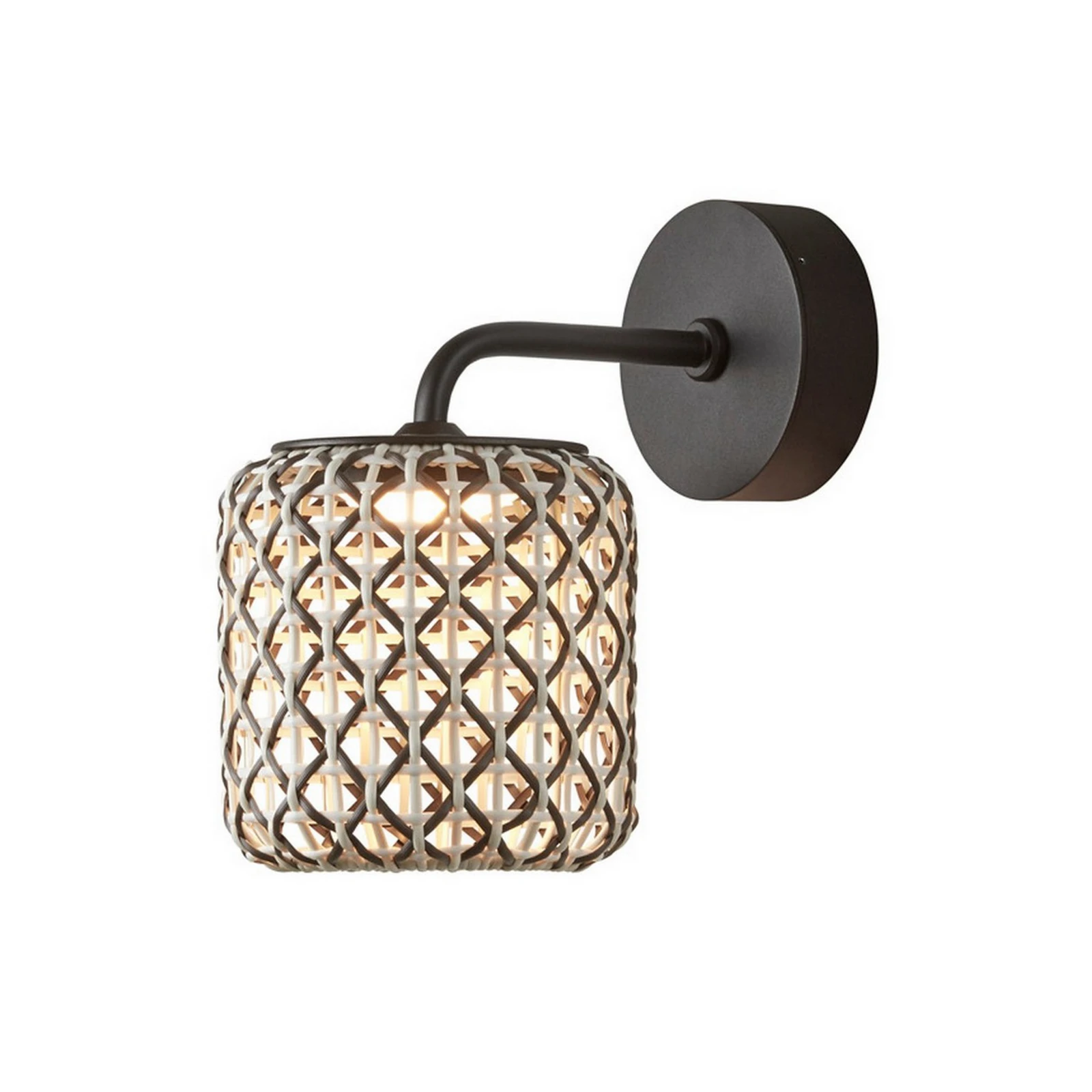 Bover Nans A LED-Außenwandleuchte, braun, Ø 16,7cm