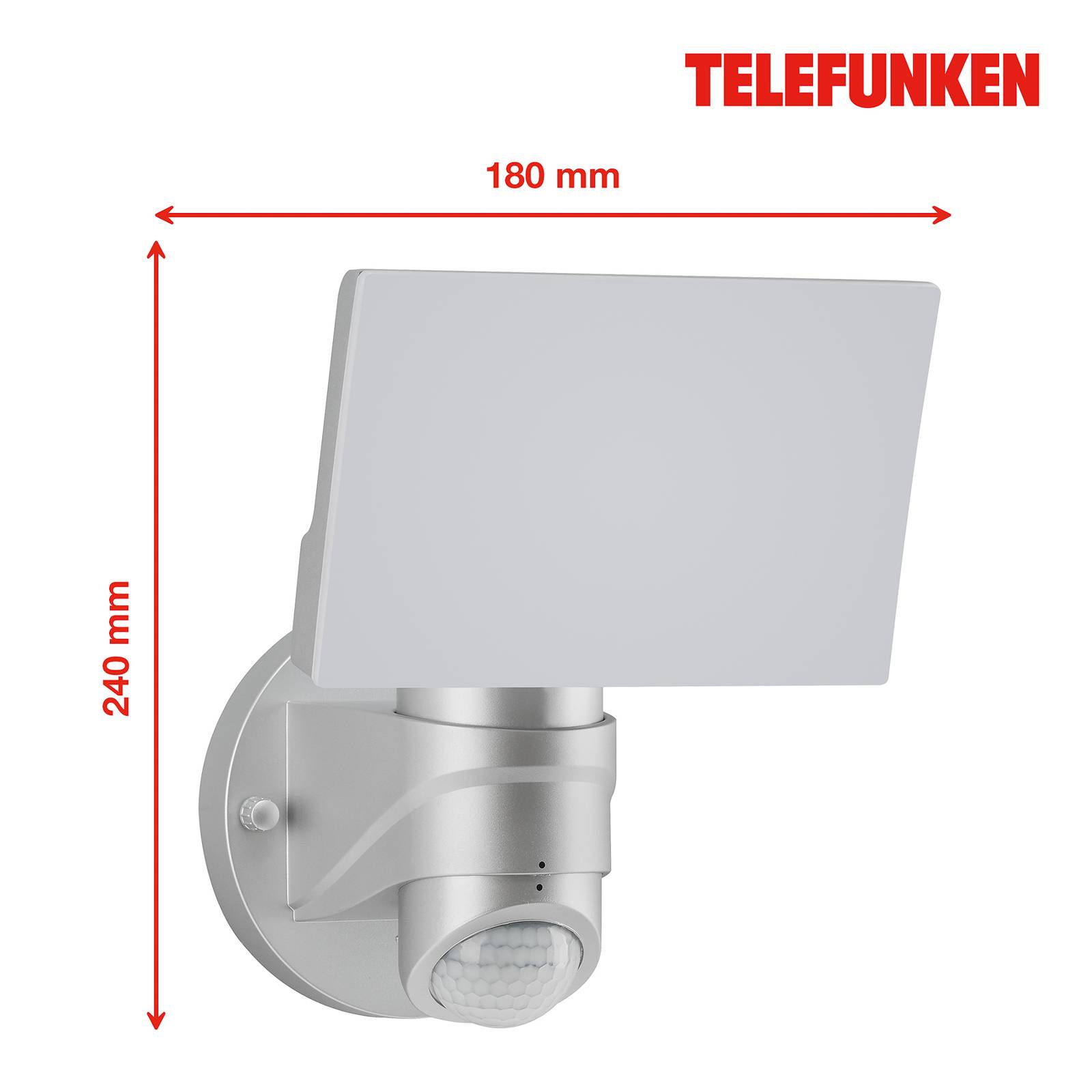Image of Telefunken Applique LED da esterni Cristo a sensore, argento