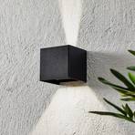 Wall LED outdoor wall light, cubic, black