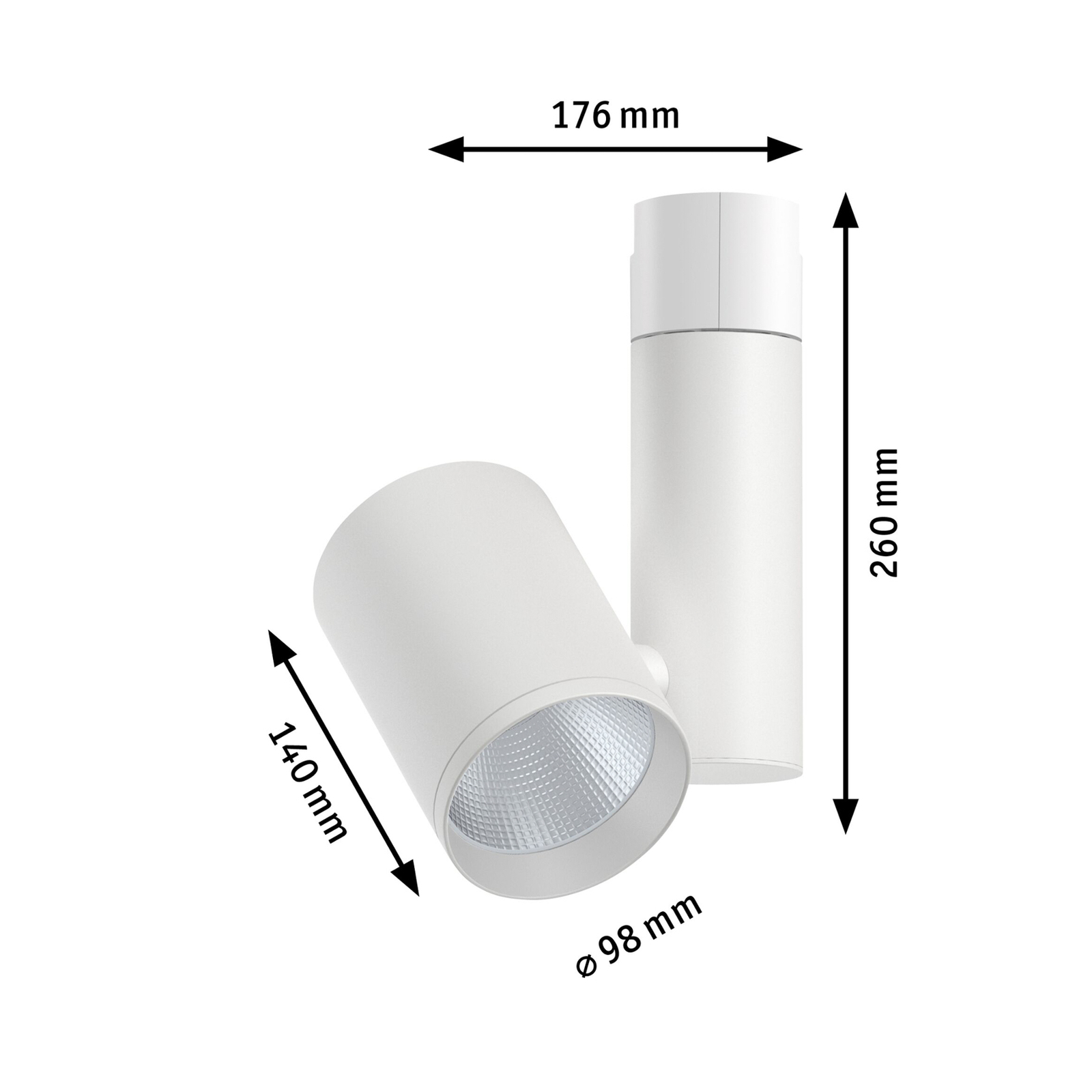 Paulmann Zeuz URail Spot 4.000K 39° bela mat