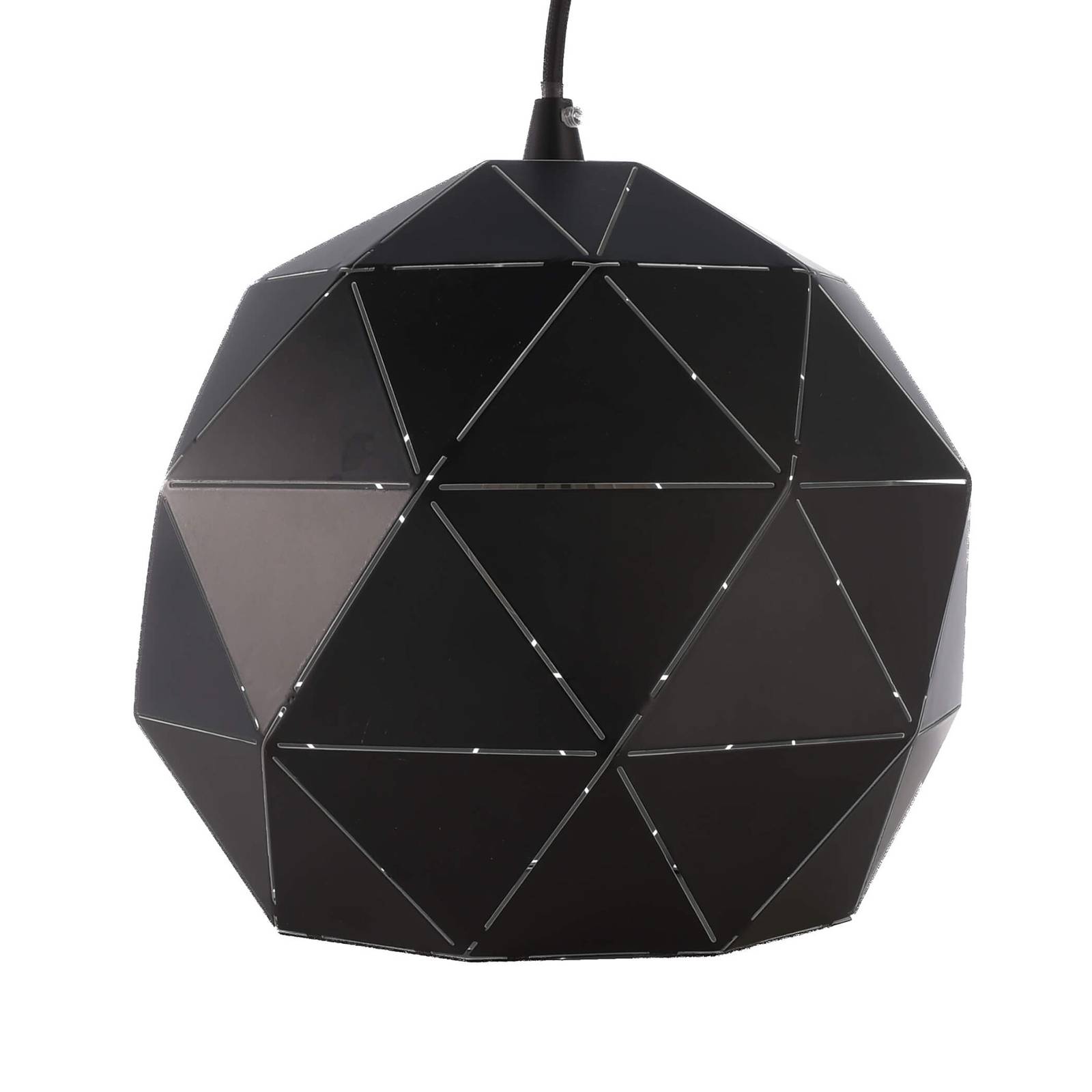 Lampa wisząca Asterope, okrągła Ø 25 cm, czarna