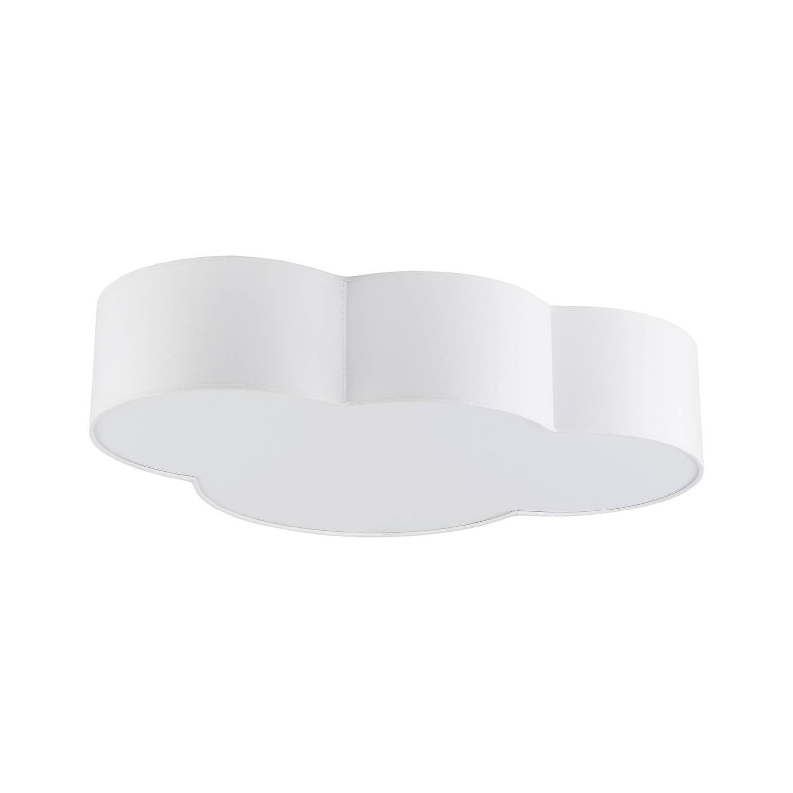 Euluna Plafondlamp - Woon-/ Eetkamer - dimbaar - wit / opaal - stof, metaal