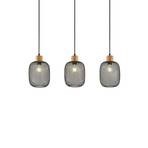 Djuna 3 Lustră Pendul Black/Wood - Lindby