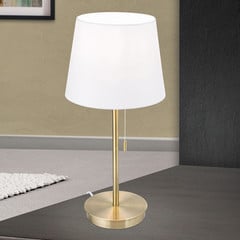 Asztali lámpa Ludwig USB port fehér/antik réz