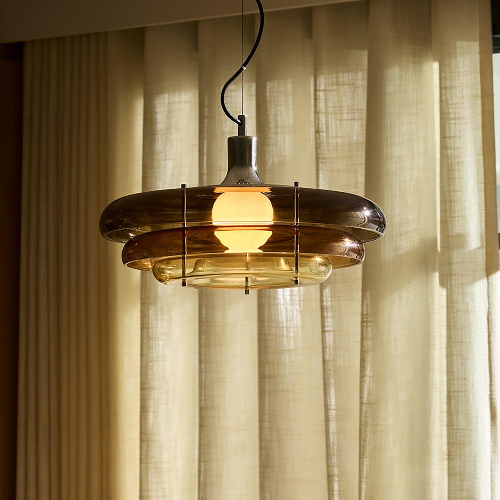 Lampada a sospensione Sunset Ø 45 cm, ambra - MARKET SET