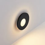 Molto Luce LED lampă încastrată perete 68R sticlă IP44 RD, negru