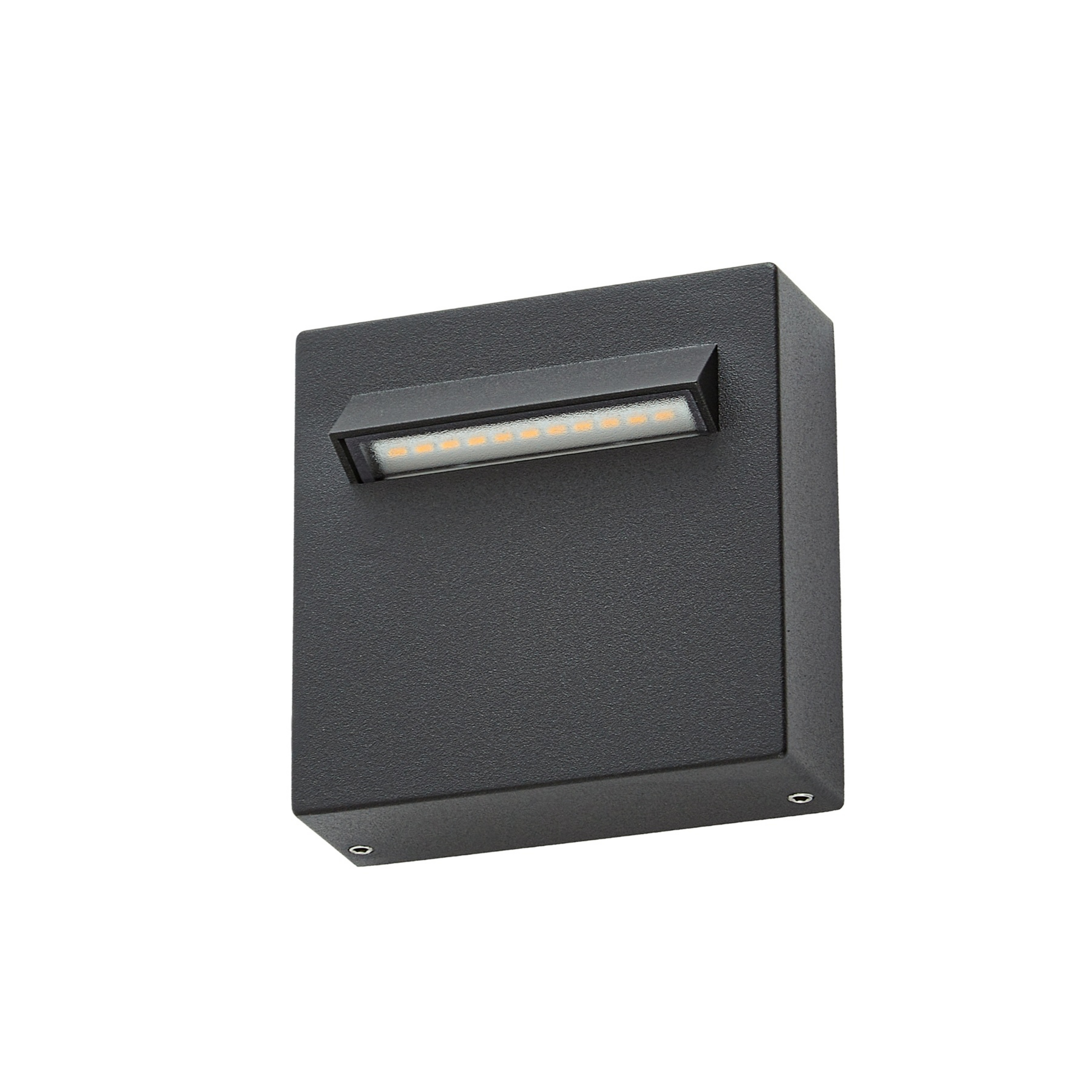 Joril LED-Außenwandleuchte, schwarz, 9,4 cm, Aluminium, IP65 - Lucande