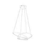 Darvin Lámpara colgante LED, longitud 64 cm, blanco mate, metal, CCT