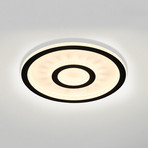 Lámpara LED de techo Roundel, blanco/negro, Ø 35 cm, hierro/acrílico