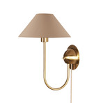 IRIS wall lamp, mocha brown, height 32 cm – Globen Lighting