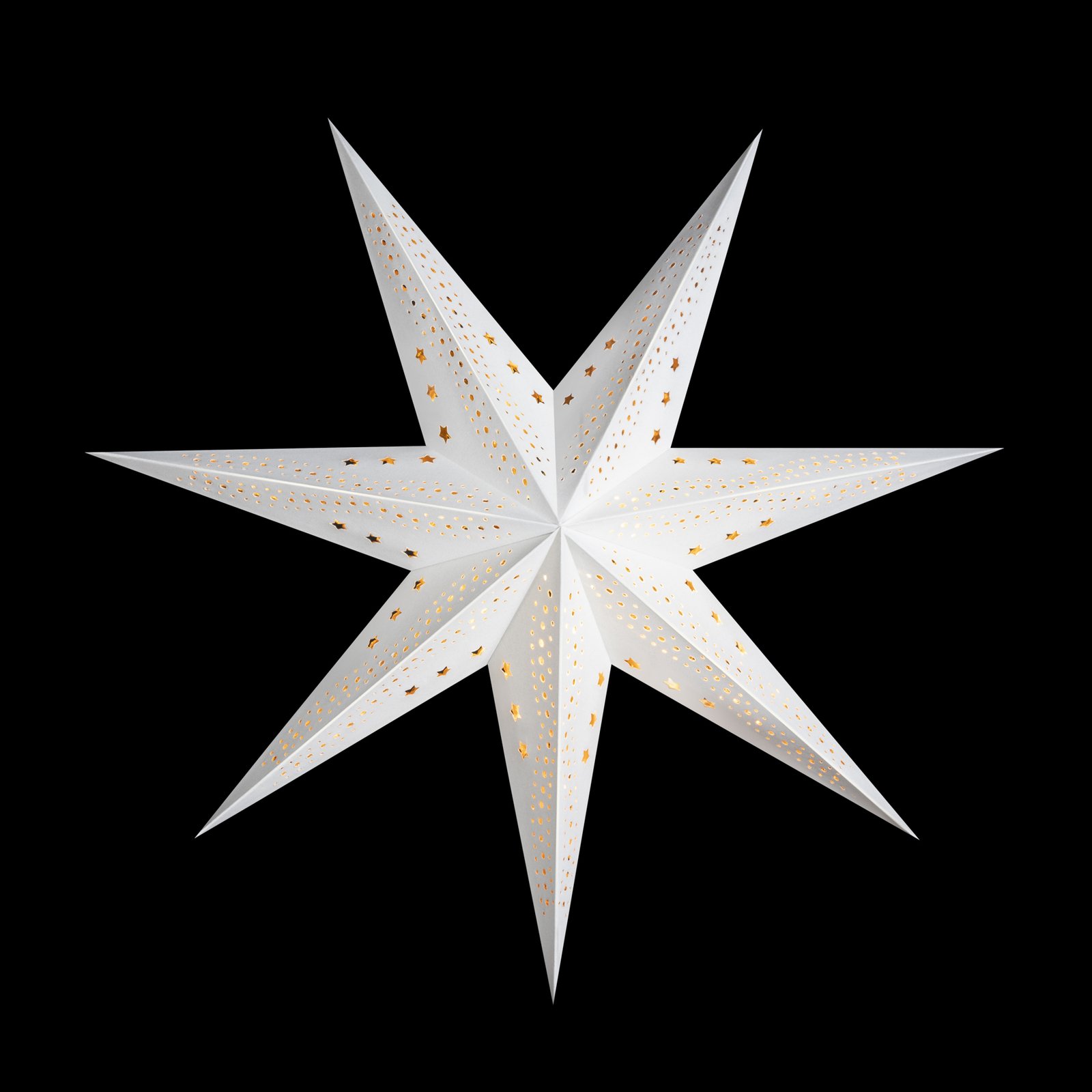 Sterntaler aksominė popierinė žvaigždė, Ø 75 cm, balta