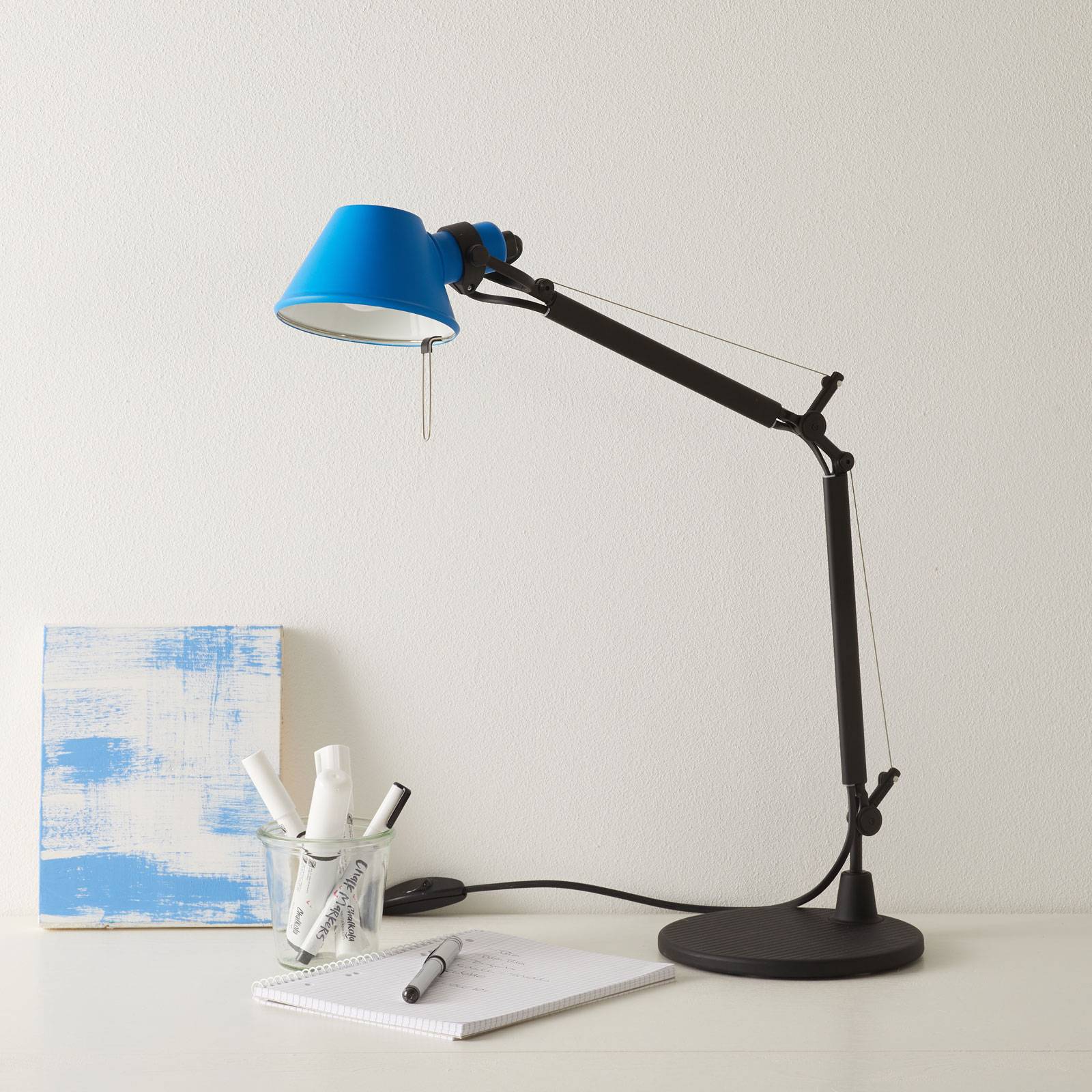 Stolik Artemide Tolomeo Micro Bicolour czarny/niebieski