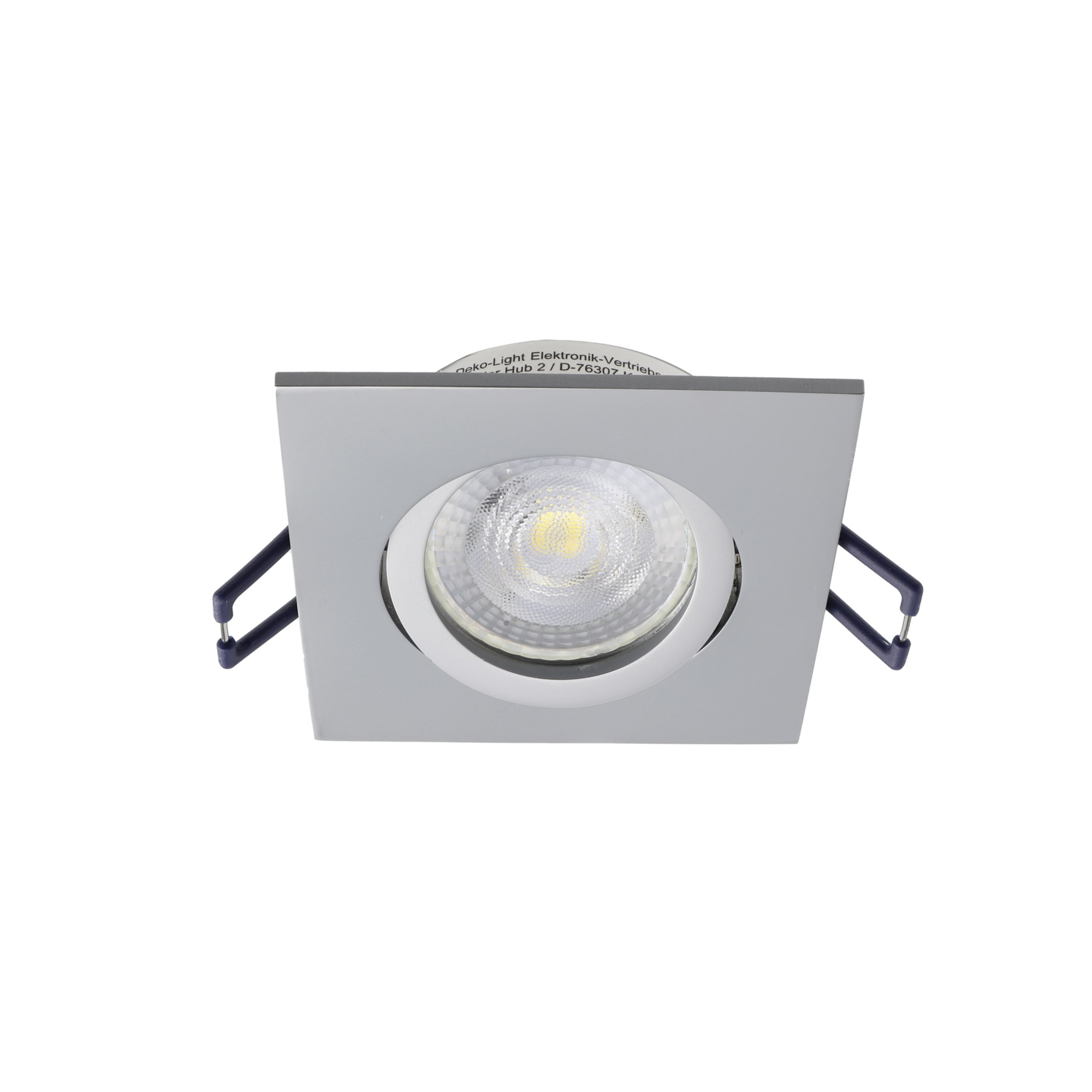Deckeneinbaulampe Samsola, aluminiumfarben, 9 x 9 cm, Metall