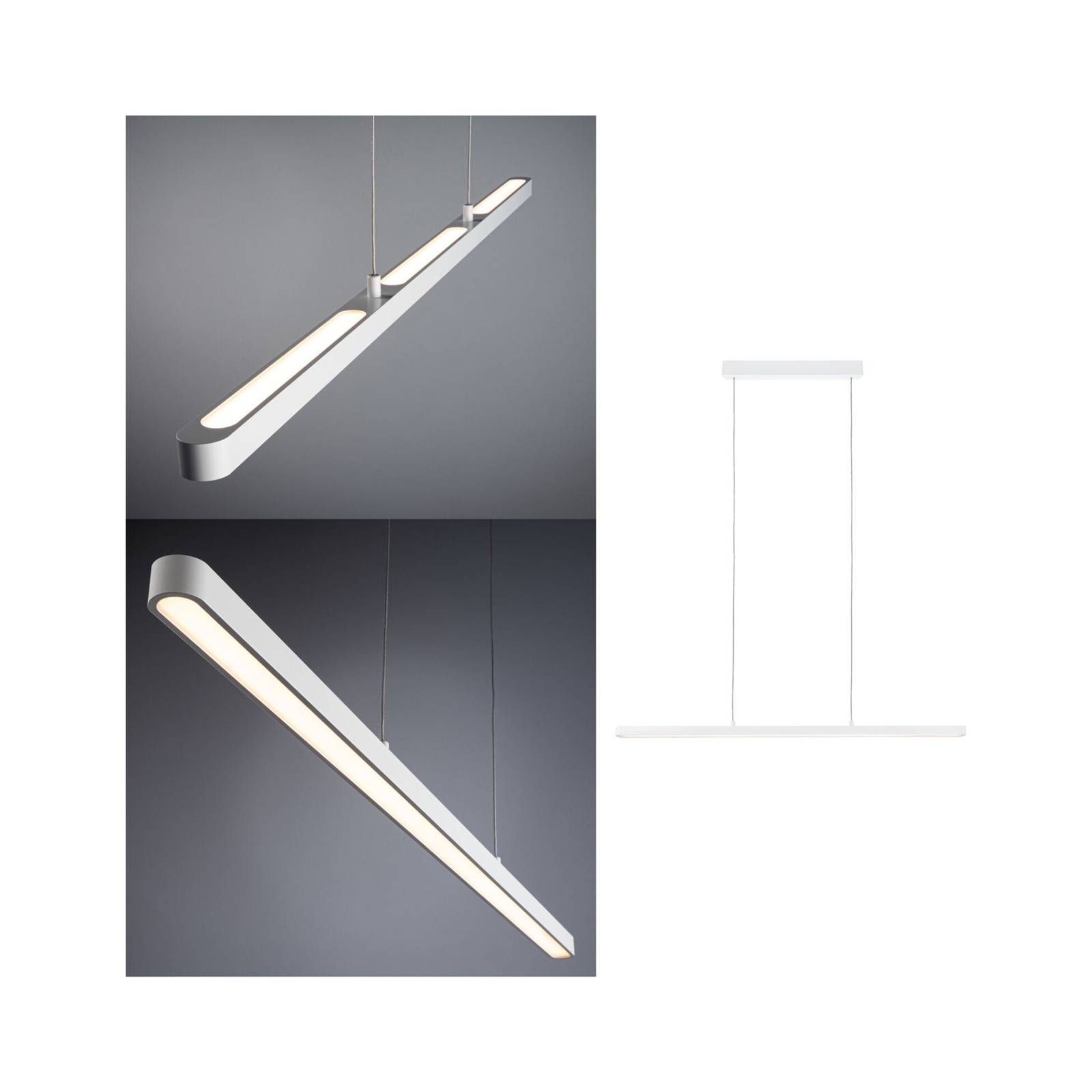 Lampa wisząca LED Paulmann Lento, biała, ściemniana, Up-&Downlight