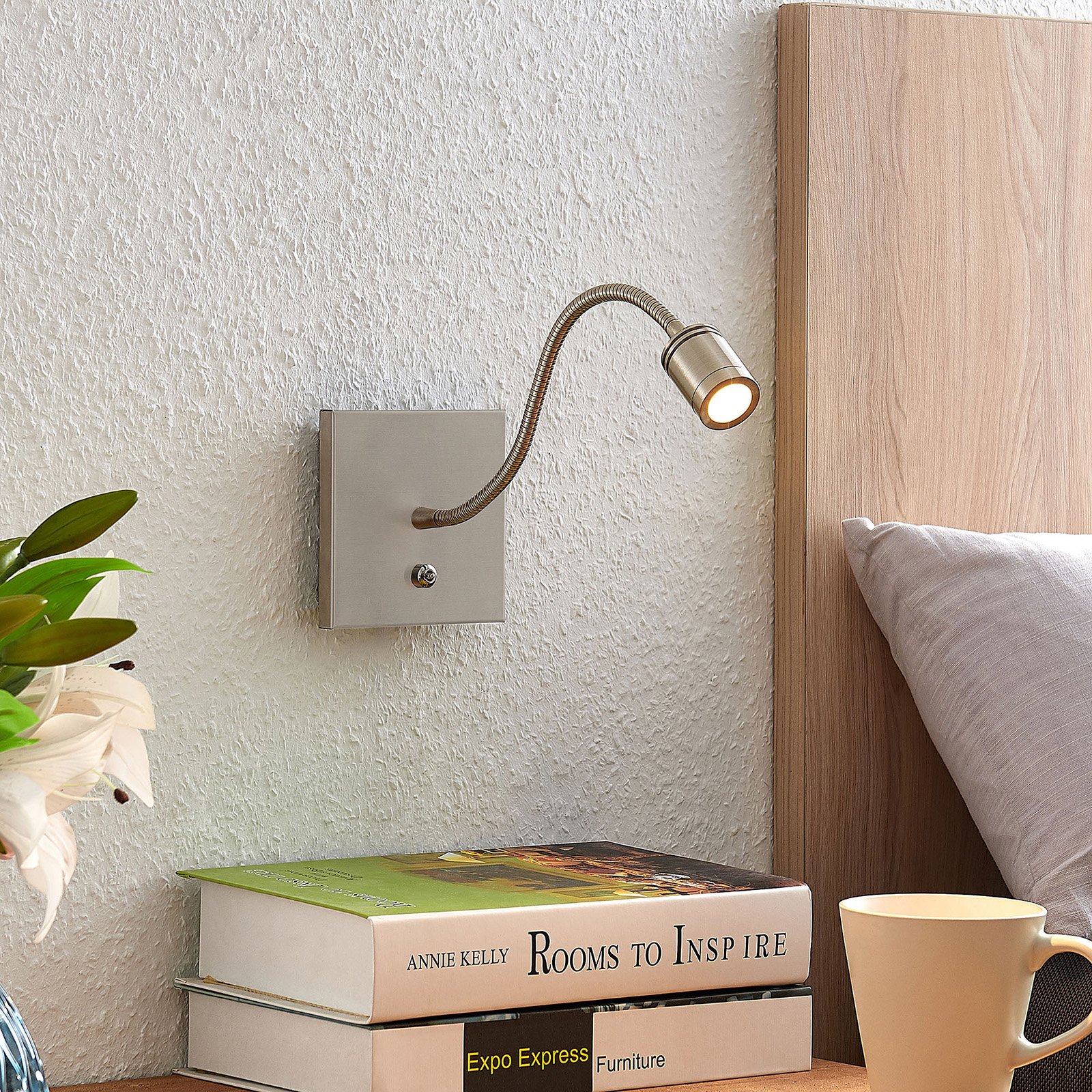 Legera LED Applique da Parete Nickel - Lindby