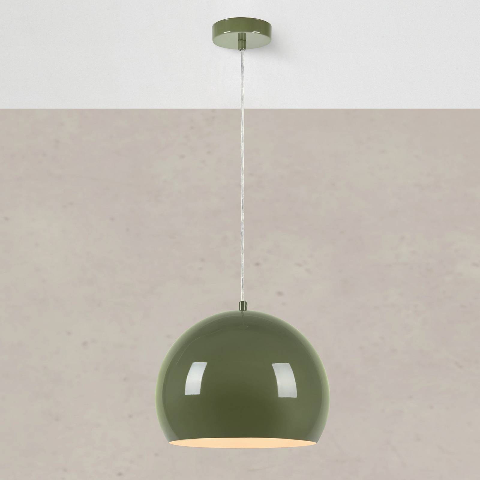 Lampa wisząca Pop, Ø 28 cm, zielona, metal