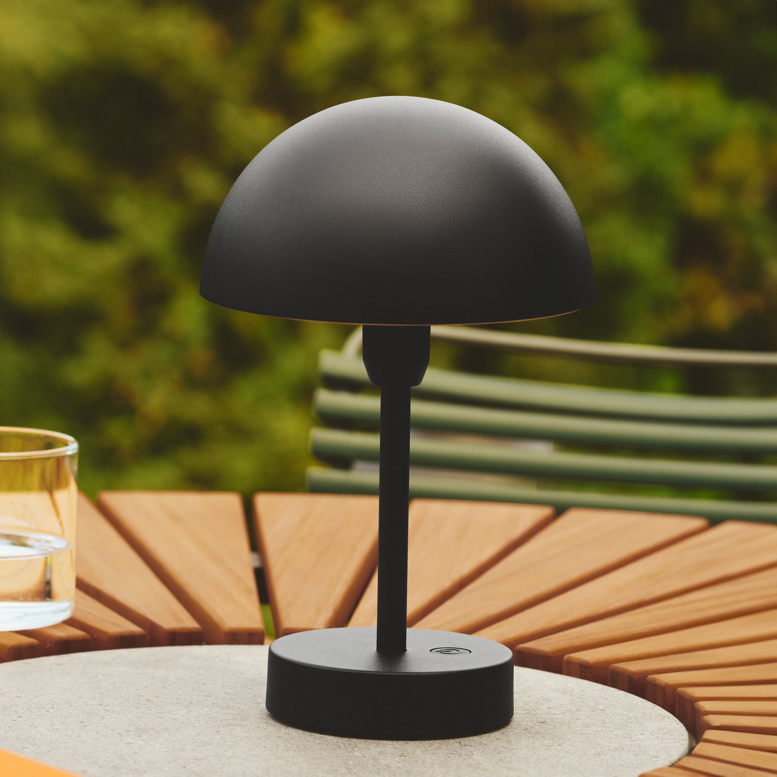 Ellen To-Go Lampă de masă reîncărcabilă cu LED, aluminiu, negru