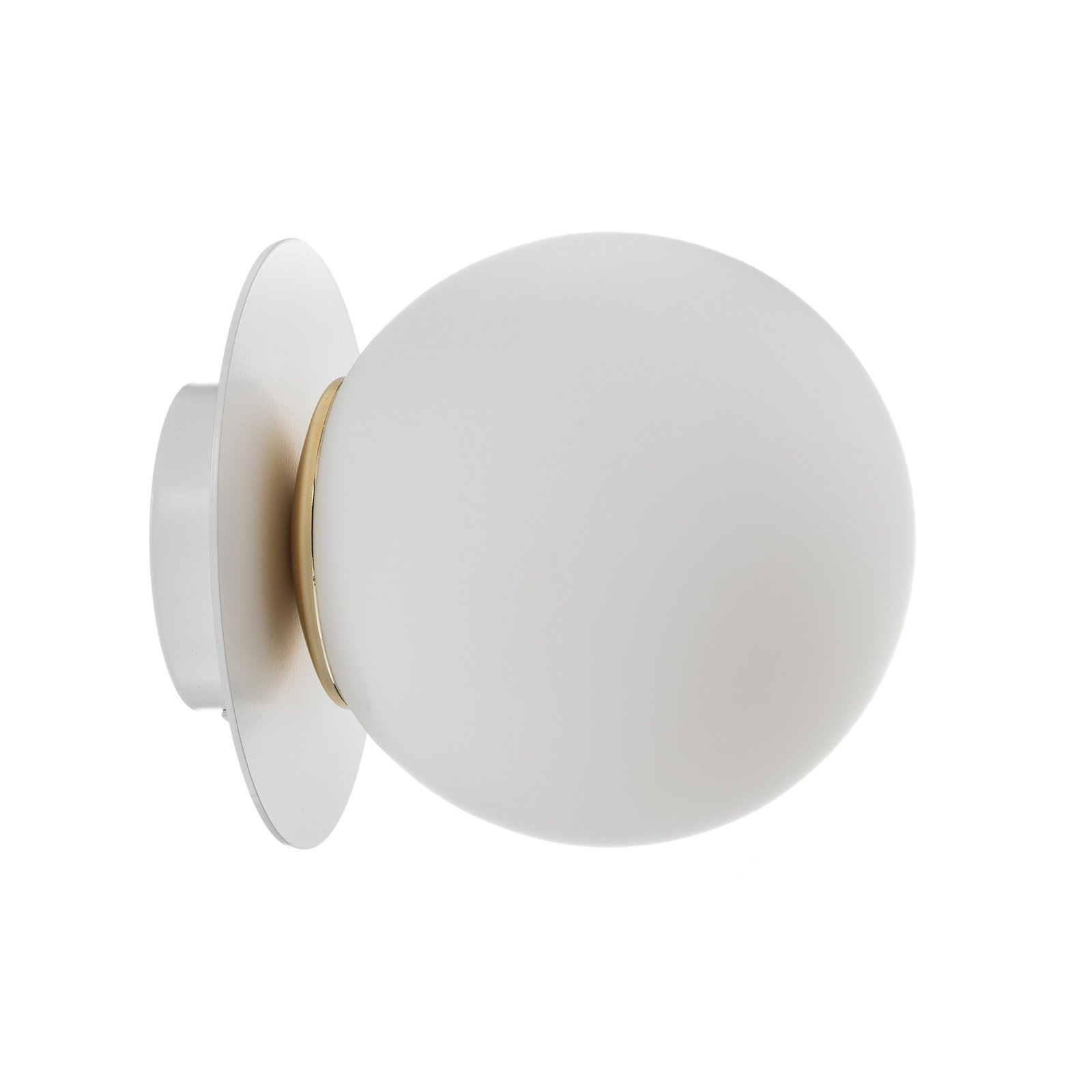 Minerva K1 wall light with white metal trim