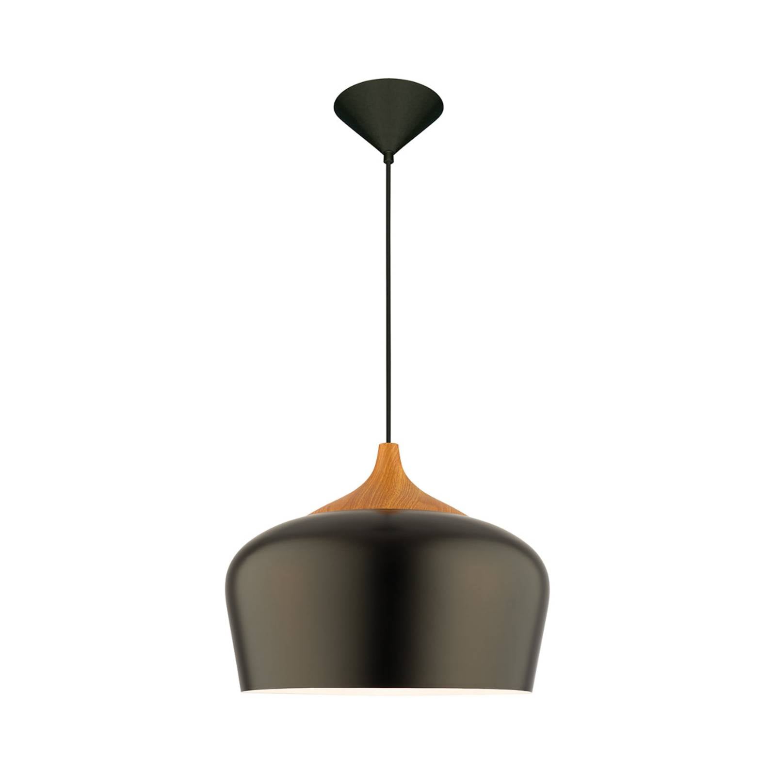 Metallene Pendelleuchte Voltige in Schwarz
