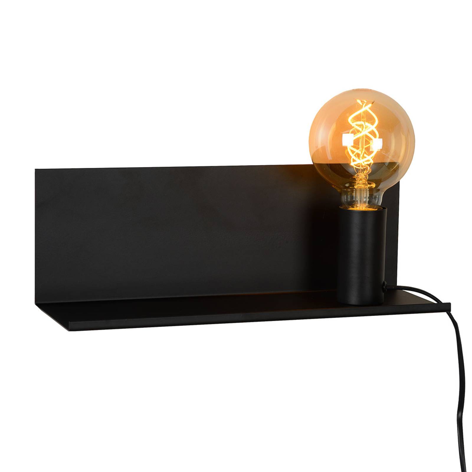 Practical Sebo wall light made of black metal Practical Sebo wall light made of black metal