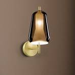 X-Ray wall light, bronze/gold-coloured, height 29 cm, glass