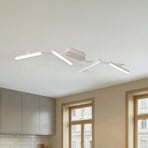 Lindby LED-spotlight Eldrin, hvit, 4 lyskilder, lyslist