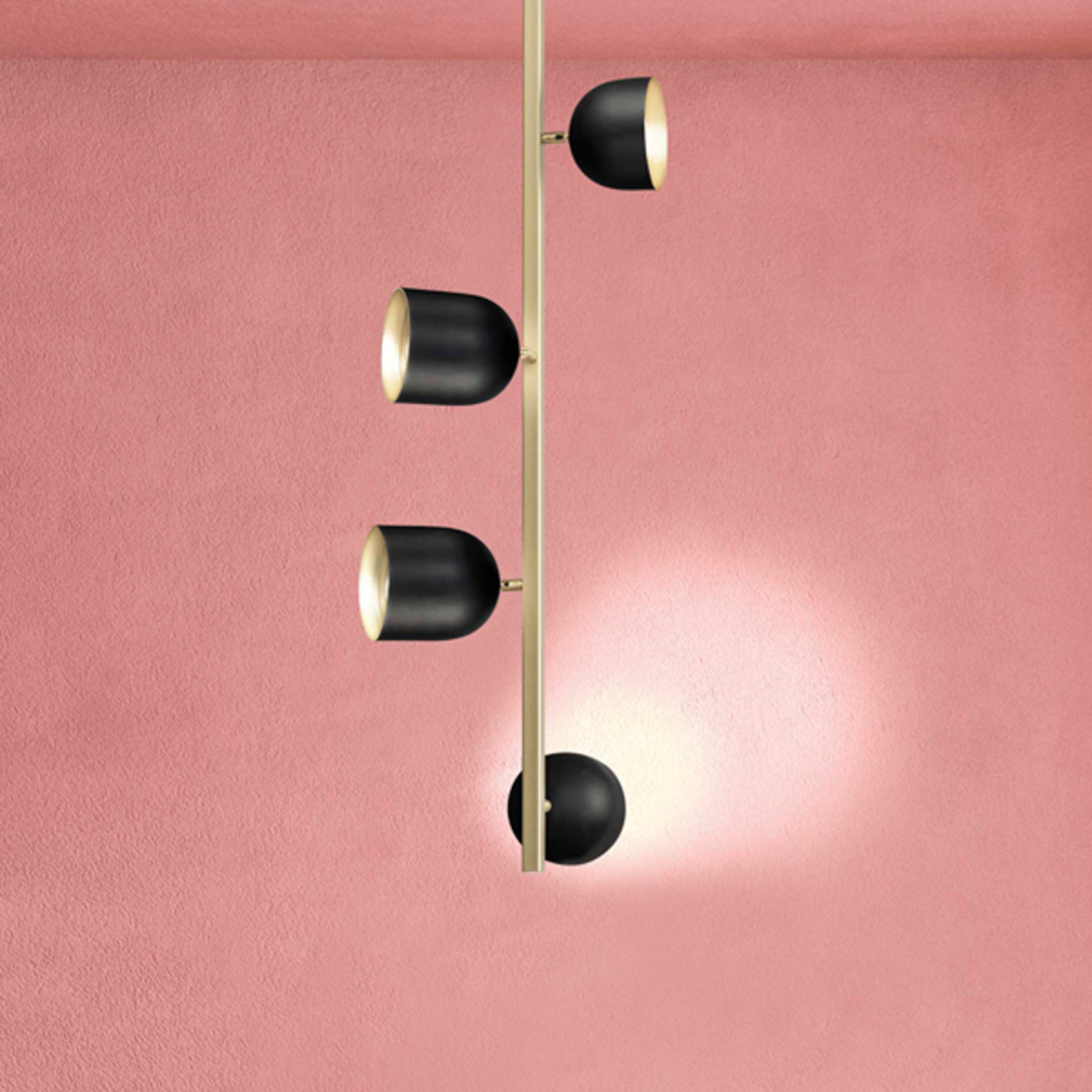 Plafoniera a LED Cupola, verticale, 103 cm, nera