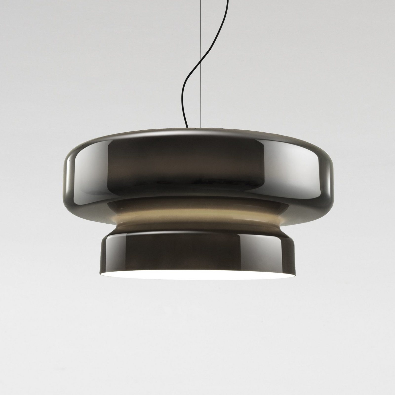 Candeeiro suspenso LED MARSET Bohemia, Triac, cinzento fumado