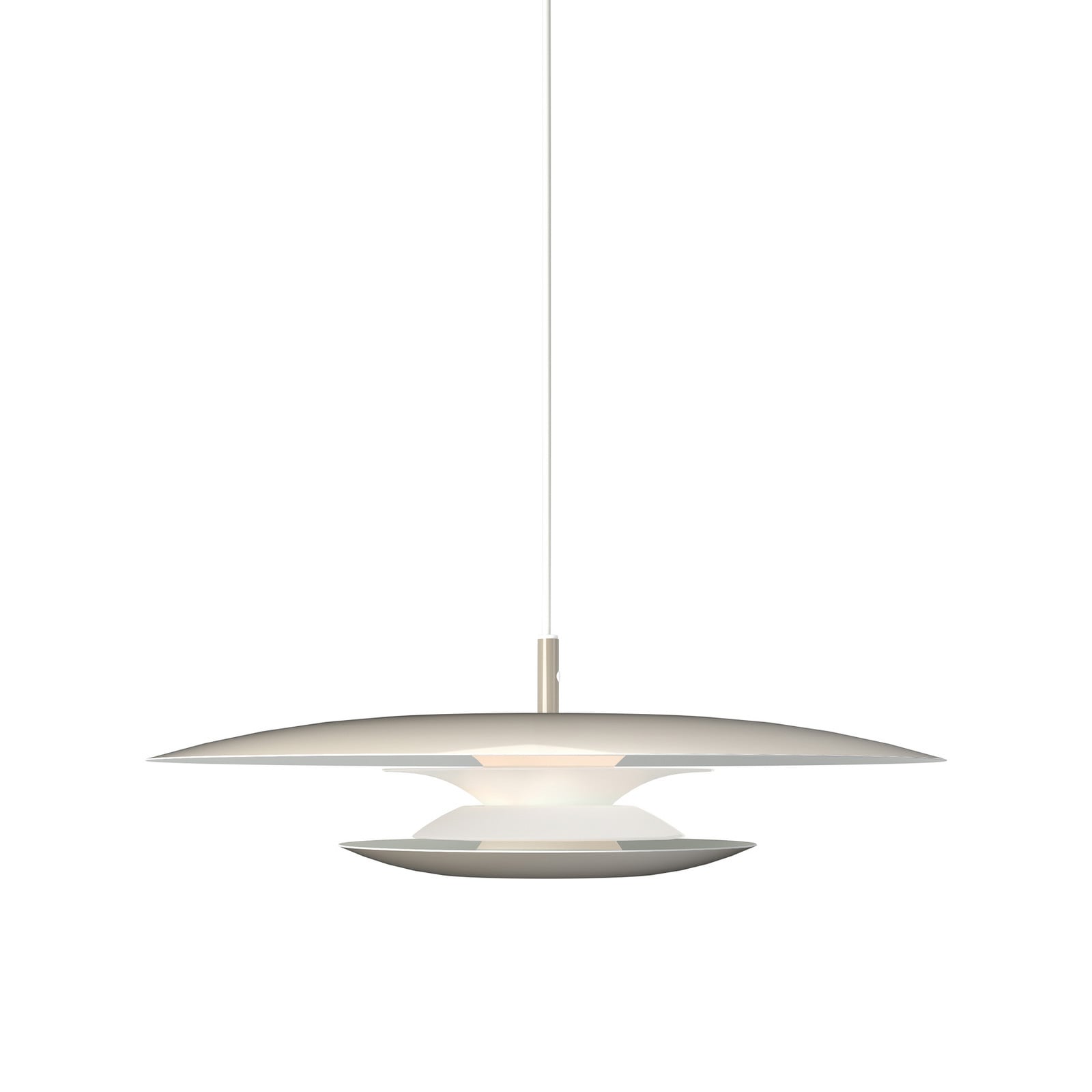 Suspension Eclipse, Ø 48 cm, gris, métal, G9