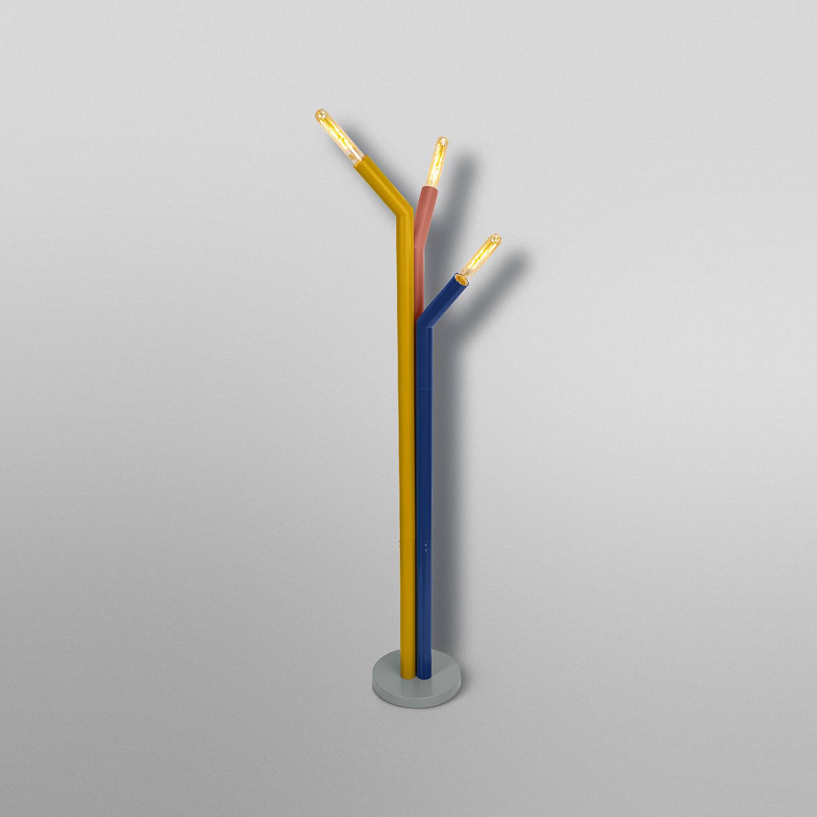 Lampa stojąca OSRAM Decor Straw, 3-punktowa, kolorowa, stalowa, E27