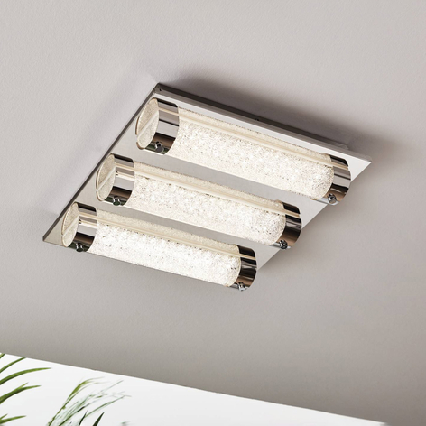 Plafoniera LED Tolorico quadrata, lato 35 cm