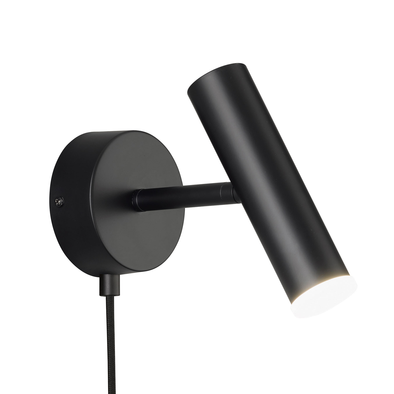 SCHÖNER WOHNEN Schöner Wohnen Stina LED wall light, black, for Living / Dining Room, metal, plastic, 6.5 W, energy efficiency: A+, H: 18 cm