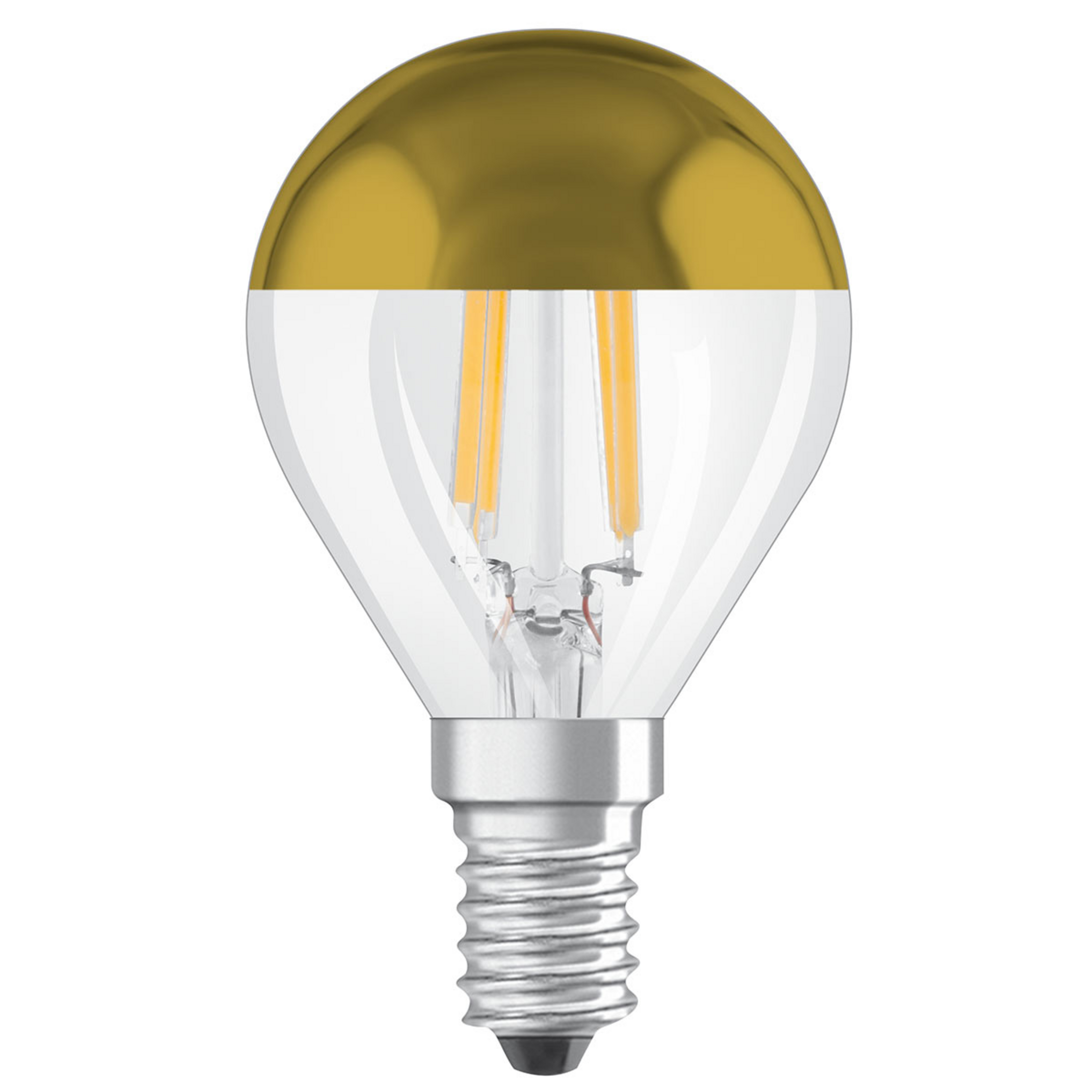OSRAM LED-lampa E14 Mirror CLP gold 4W 2.700K