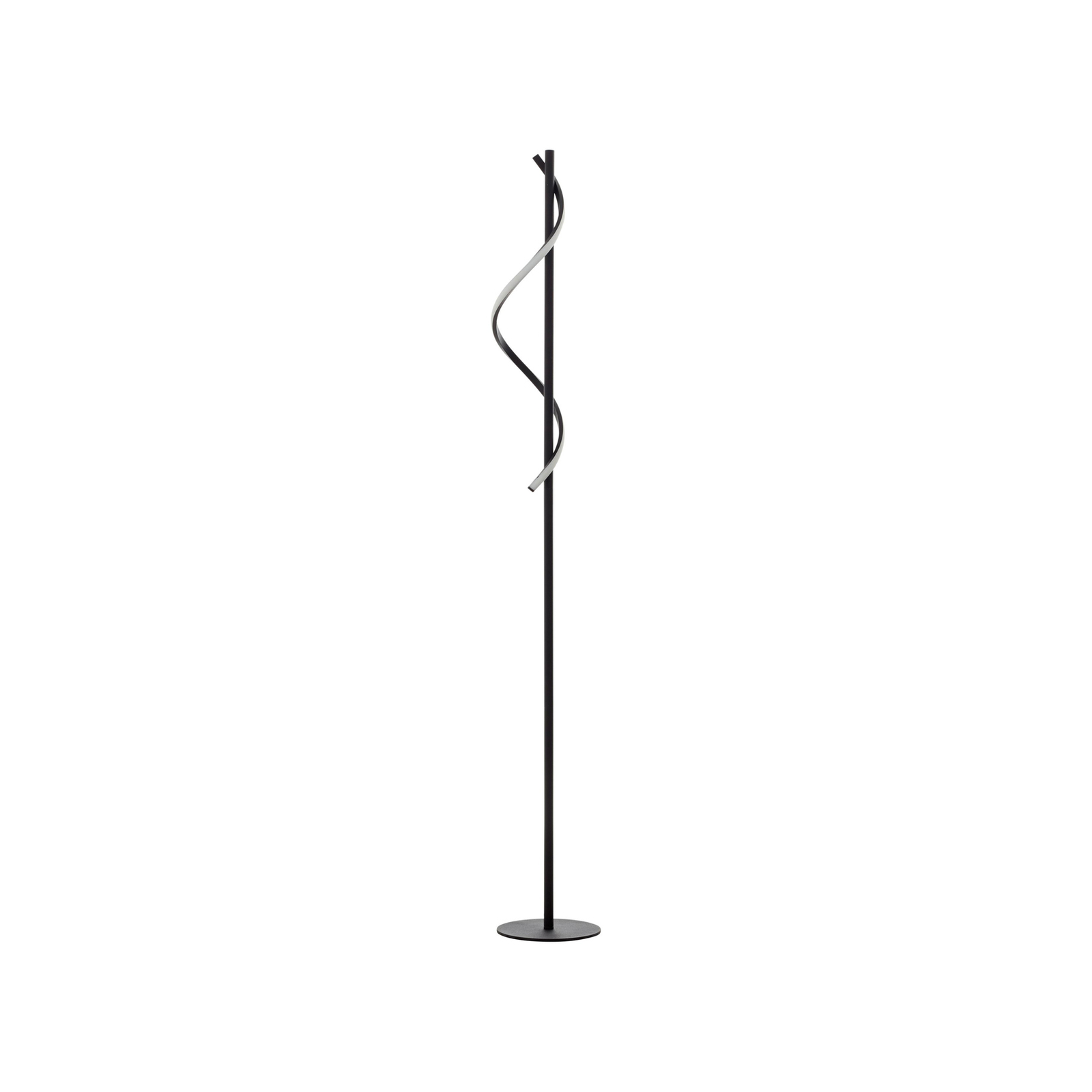 Eunice LED vloerlamp, hoogte 150 cm, zwart, metaal