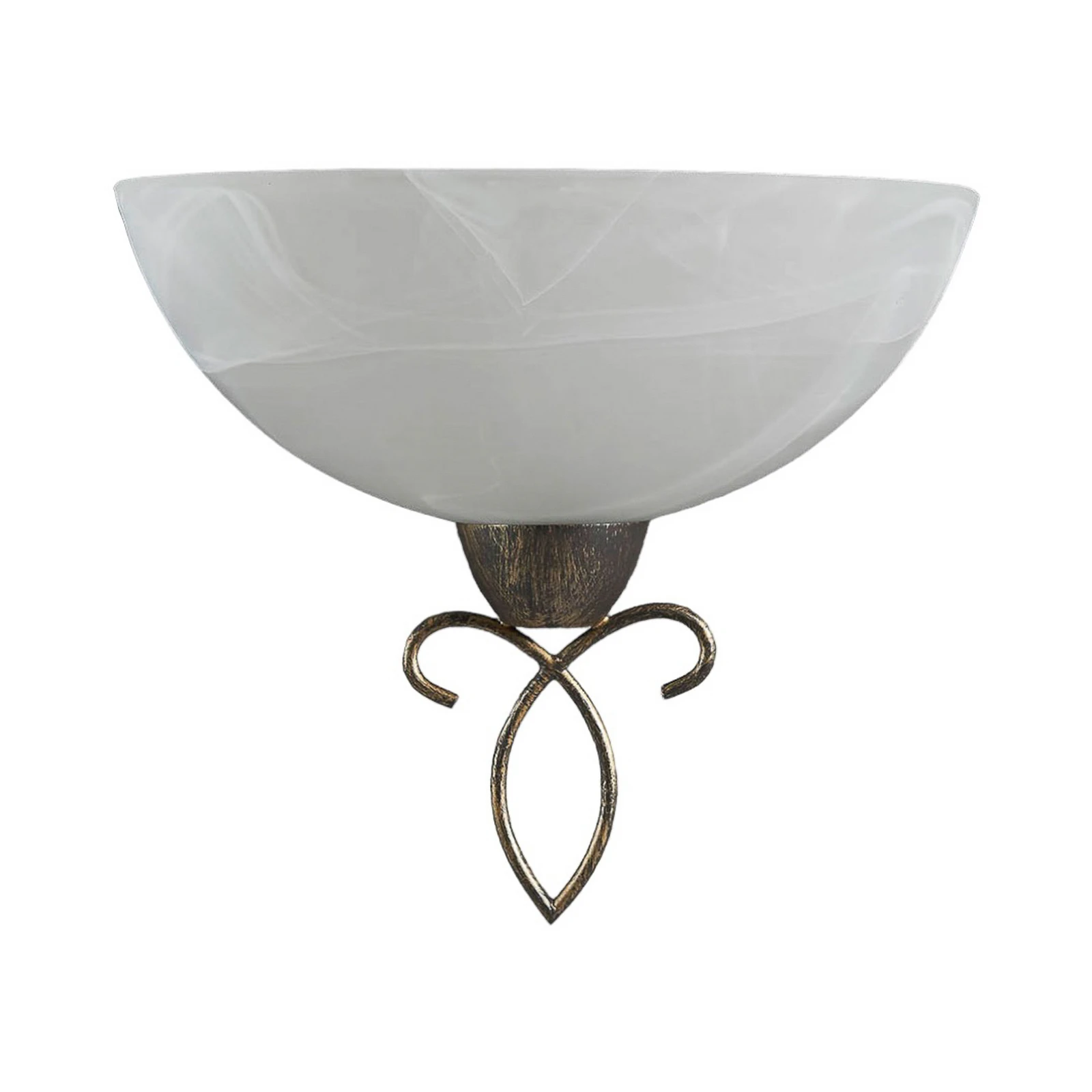 Lindby Wandleuchte Mohija, 25 cm, schwarz/gold, Glas, E27