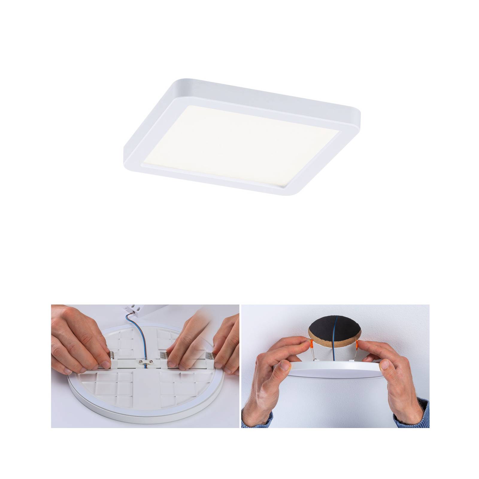 Paulmann LED-panel Areo 4 000 K kantet 11,8cm hvit