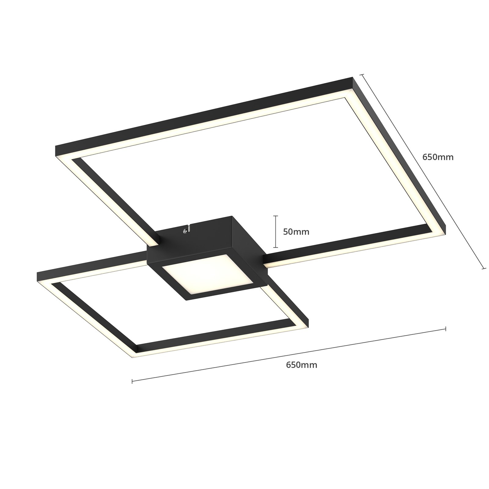 Duetto 2 Lámpara de Techo Anthracite - Lindby