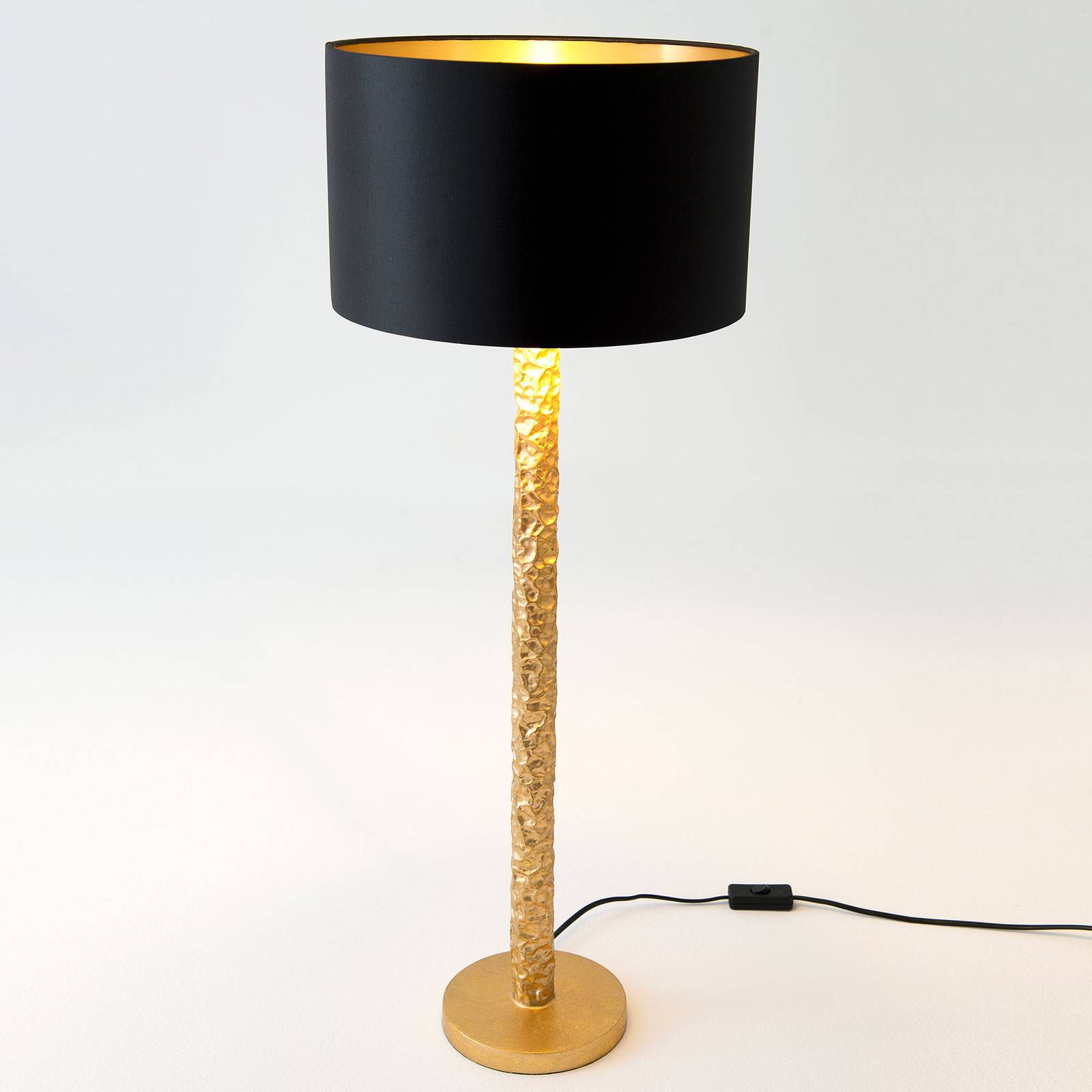 Lampe table Cancelliere Rotonda noire/dorée 79 cm