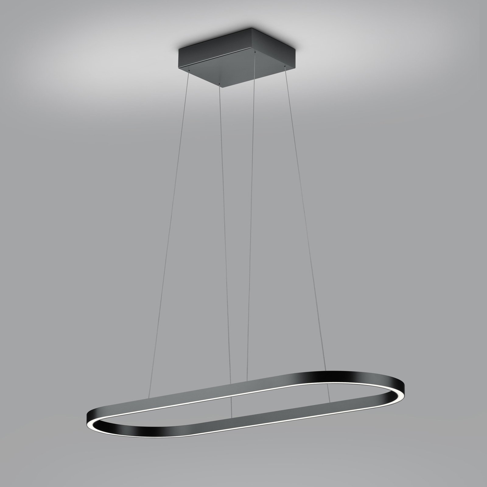 Suspension LED Elin, noir, commande gestuelle