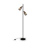 1486025 floor lamp 2-bulb, smoked glass lampshades