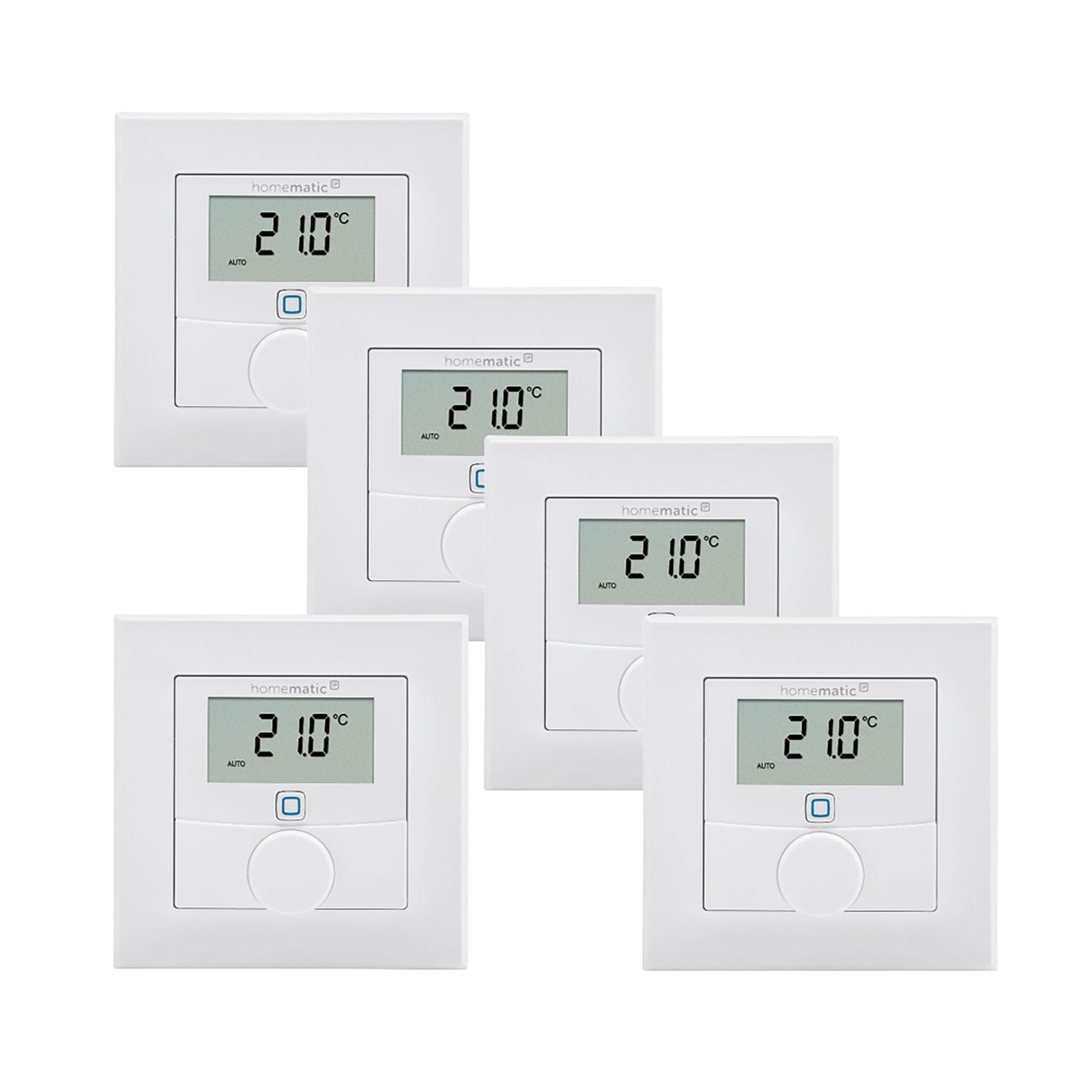 Homematic IP wall thermostat humidity sensor 5x