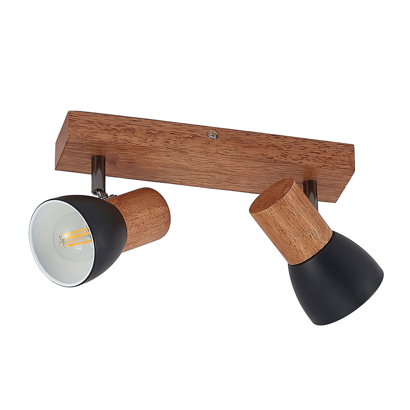 Lindby Tonja spot pour plafond avec bois, 2 lampes