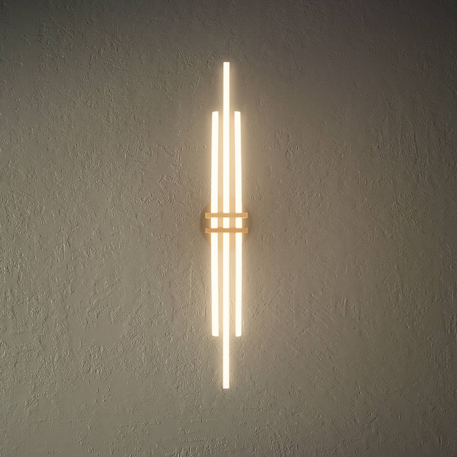 Lampa sufitowa LED Tinka, kolor drewna/czarny, długość 98 cm