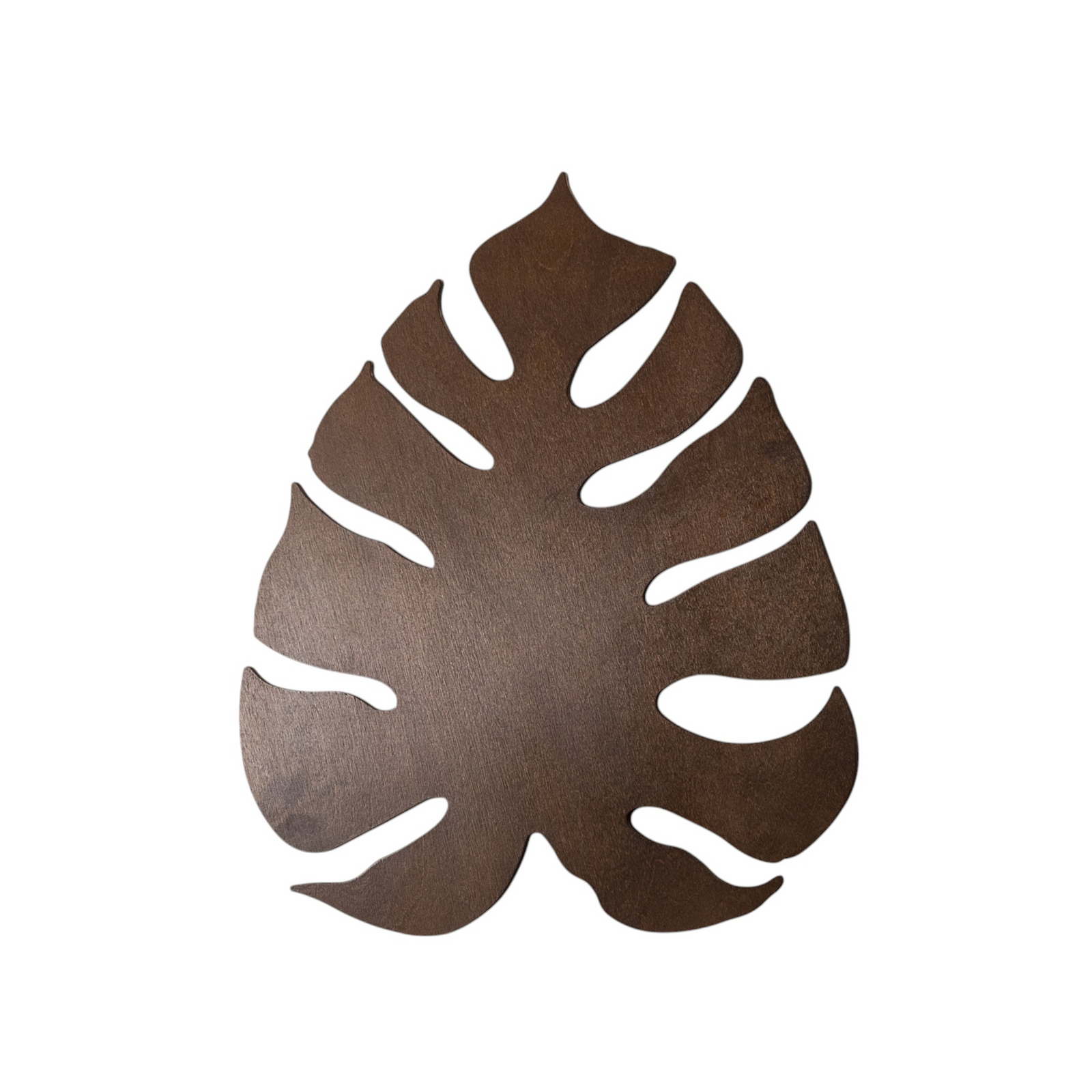 Envostar Folah wall light, leaf shape, walnut, 40 x 35 cm