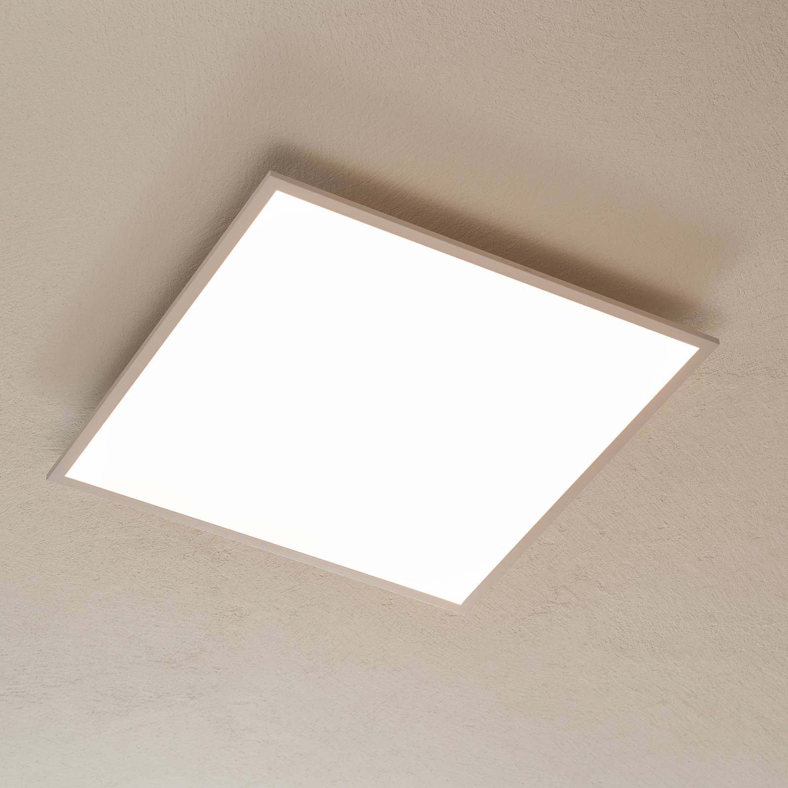 Brilliant LED troffer light Charla, warm white 2,700 K, for Workroom / Office, metal, plastic, 36 W, energy efficiency: F, L: 60 cm, W: 60 cm, H: 5.3 cm